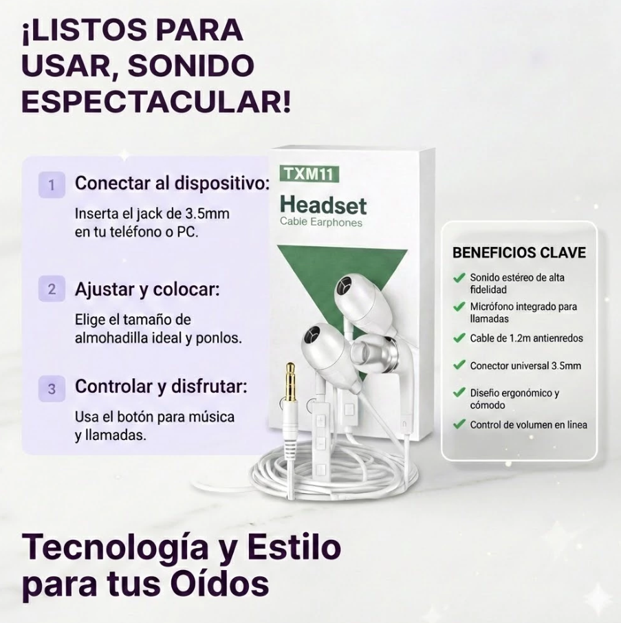 AURICULARES CON CABLE M11